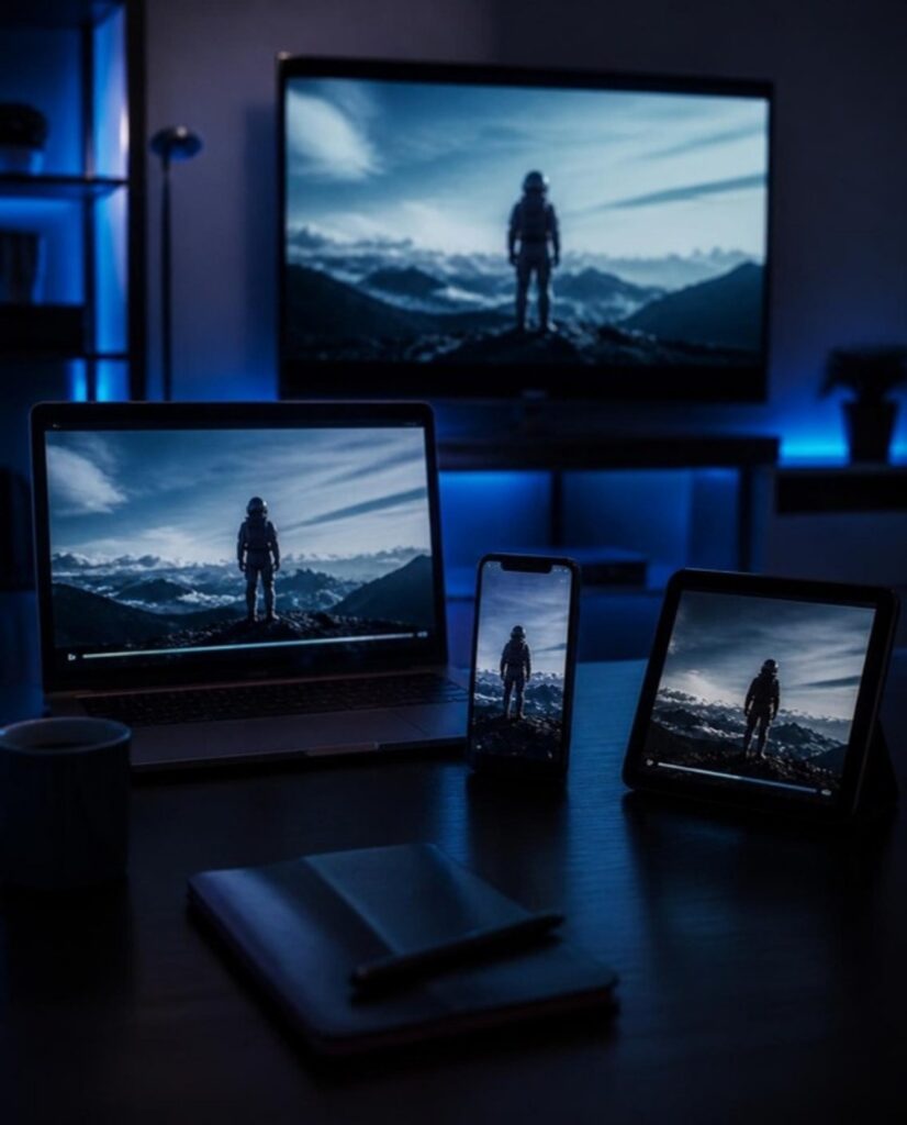 Campagna video distribuita su televisore, laptop, tablet e smartphone